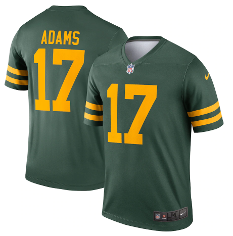 Men's Green Bay Packers #17 Davante Adams 2021 Green Legend Stitched Football Jersey Men's Green Bay Packers #17 Davante Adams 2021 Green Legend Stitched Football Jersey